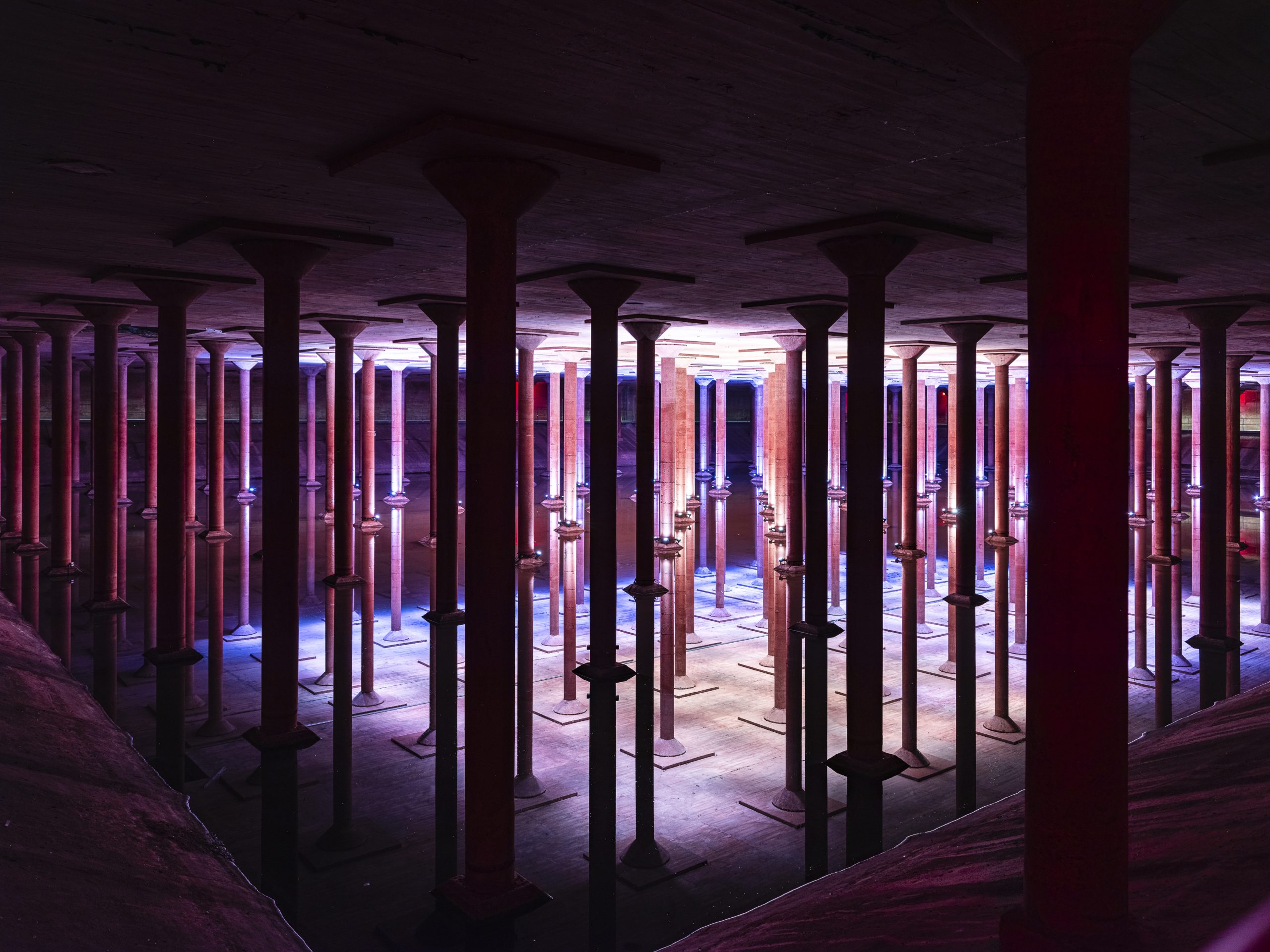 Buffalo Bayou Cistern - Cistern Illuminated - Houston, TX 120524